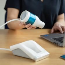 Pneumotrac Espirometro en uso