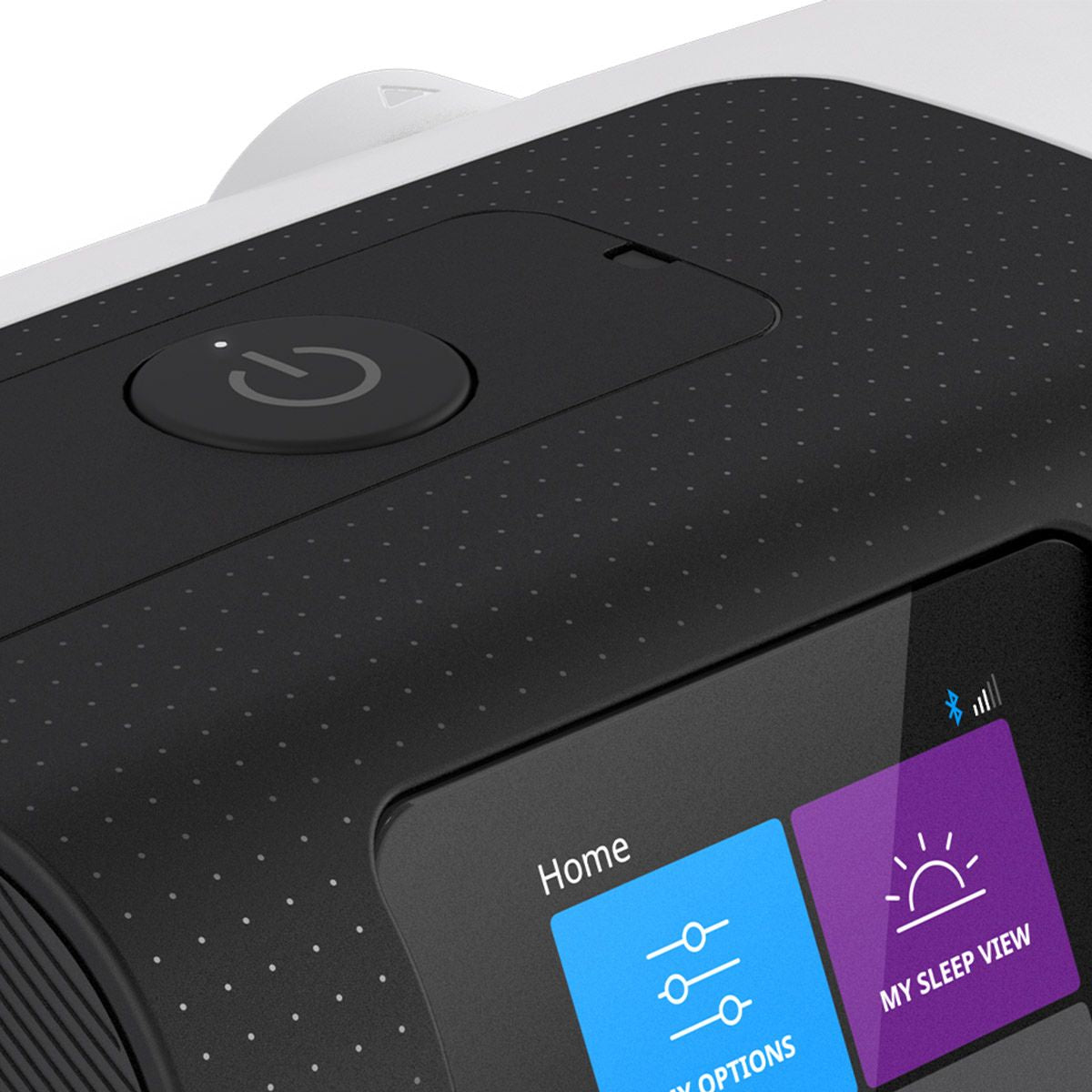 CPAP Airsense 11 vista del producto desde el botón de apagar