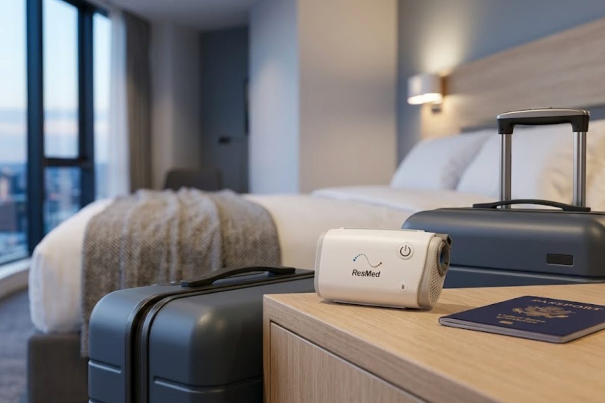 CPAP Airmini portatil para la apena del sueño durante viajes